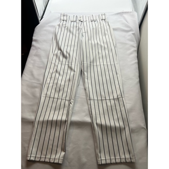 Men's RAWLINGS Athletic Striped Baseball Pants 36/33/2021 Button Front - Picture 3 of 9